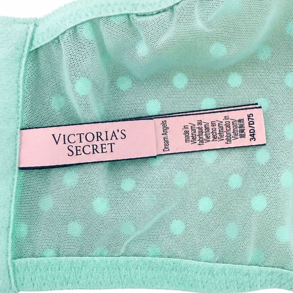 Victoria's Secret 34D Bra Dream Angels Aqua Blue Lace Corset Longline Bustier - Picture 5 of 7